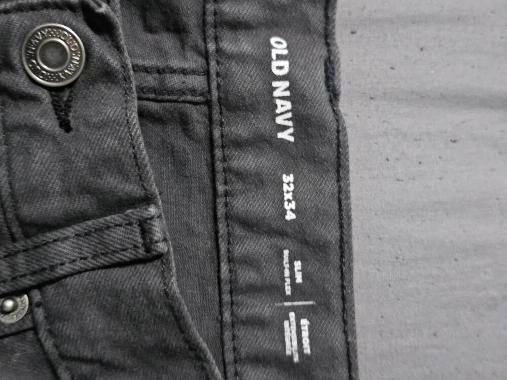 Old Navy Slim Fit Jeans 32x34 Black Menswear Vintage